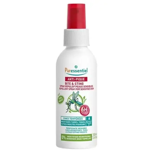 PURESSENTIEL - ANTI-PIQUE Spray Répulsif Peaux Sensibles - 100 ml