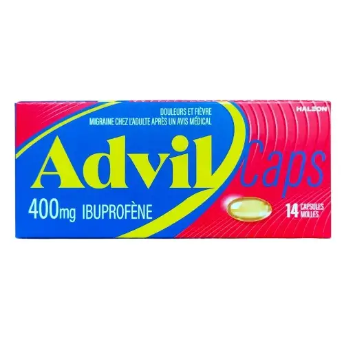 ADVILCAPS 400 mg boîte de 14 capsules molles