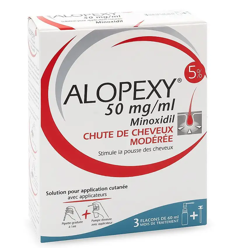 Alopexy Minoxidil 50 mg/ml (5%) Solution - 3 x 60 ml