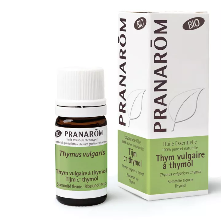 Huile essentielle BIO Thym vulgaire à thymol Thymus vulgaris ct thymol PRANAROM 5ml