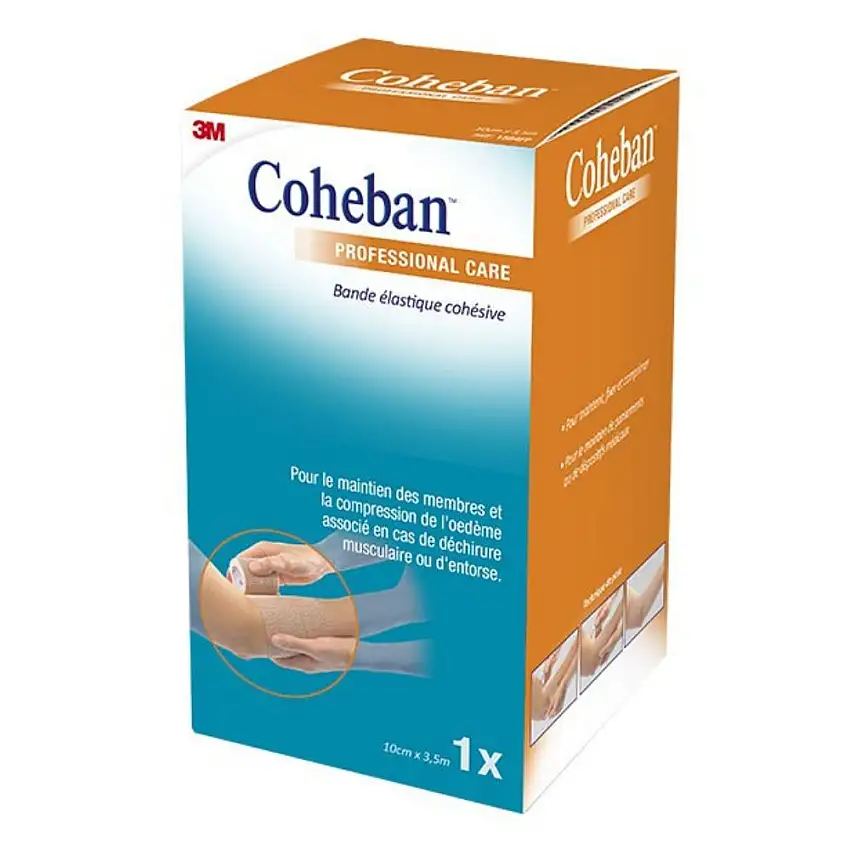 3M Coheban Bande Élastique Cohésive Chair 10cm x 3,5m