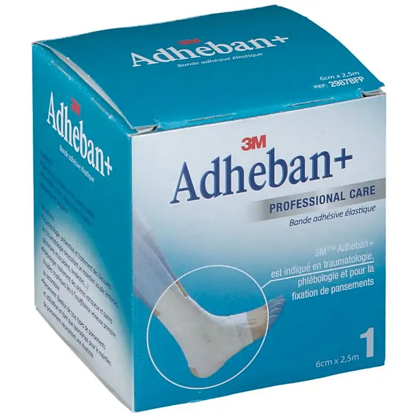 3M Adheban Bande Adhésive Elastique 6cm x 2,5m