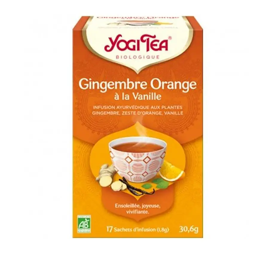 Yogi Tea Infusion Gingembre Orange à la Vanille Bio - 17 Sachets