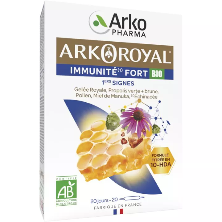 Arkoroyal Immunité Fort Bio 20 ampoules