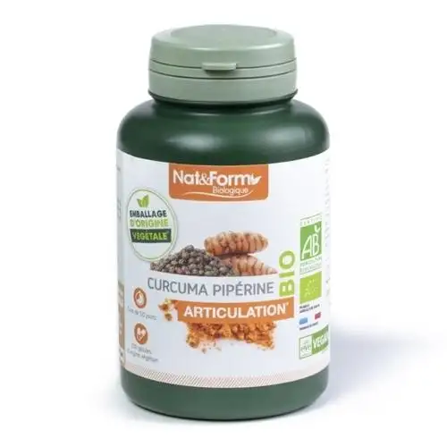 Nat & Form Articulation Curcuma Pipérine Bio 200 gélules