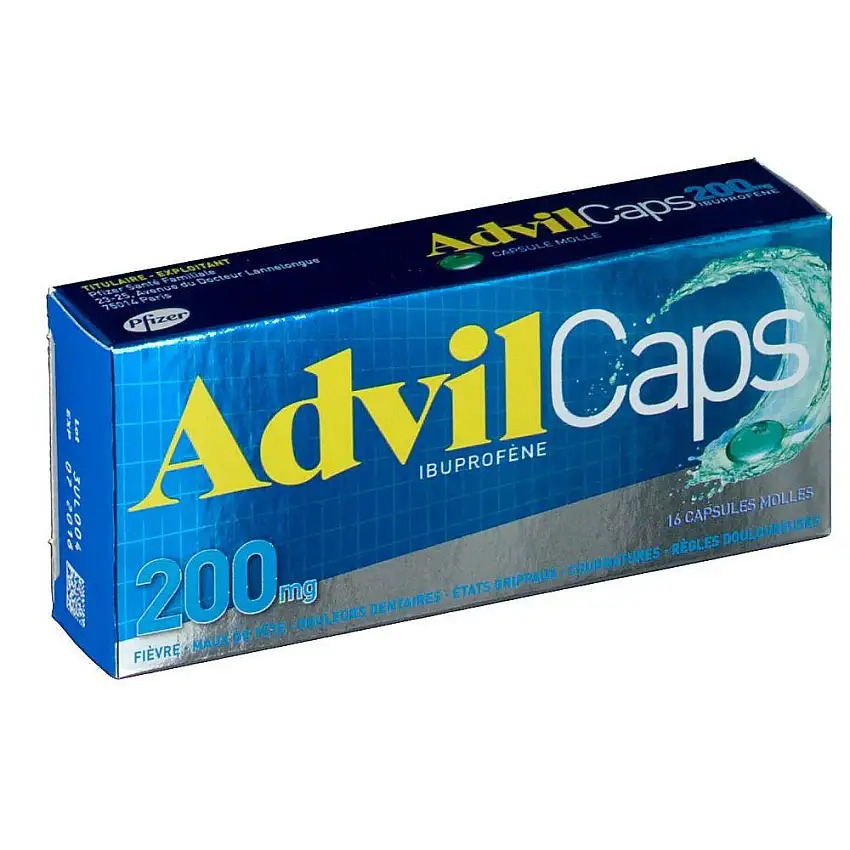 AdvilCaps 200mg 16 capsules molles - Ibuprofène