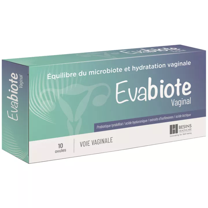 Evabiote Vaginal Équilibre du Microbiote et Hydratation 10 ovules