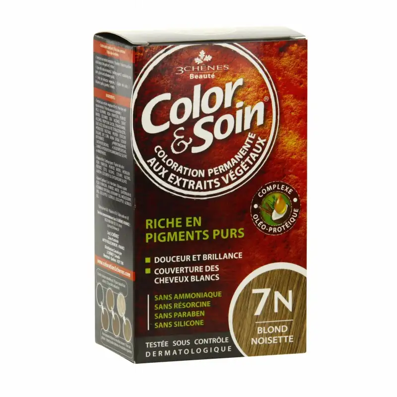 3 chênes Color & Soin coloration 7N Blond Noisette 135ml