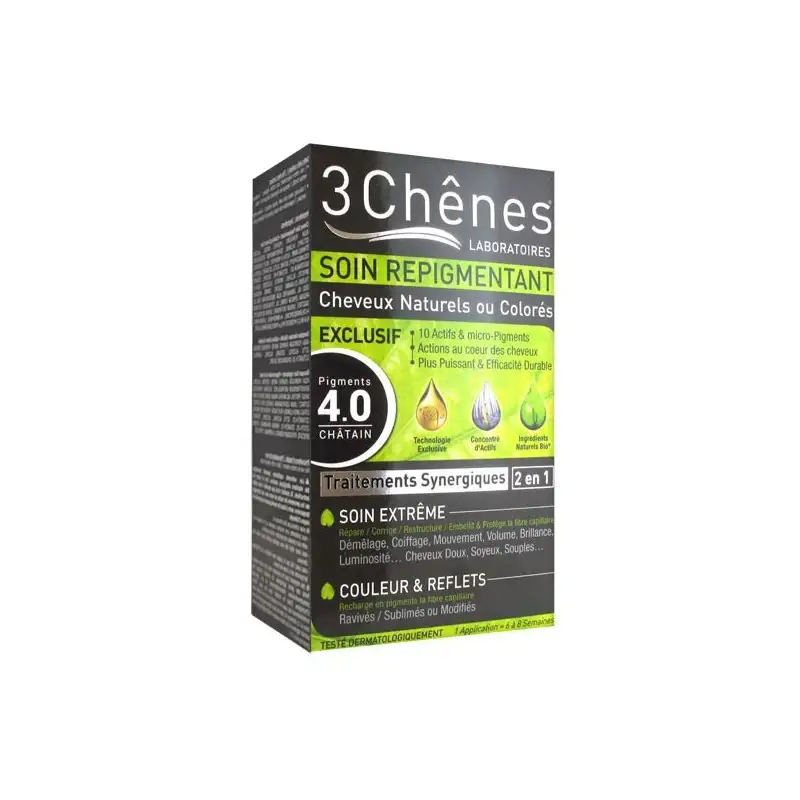 3 chênes Soin Repigmentant 4.0 Châtain 135ml