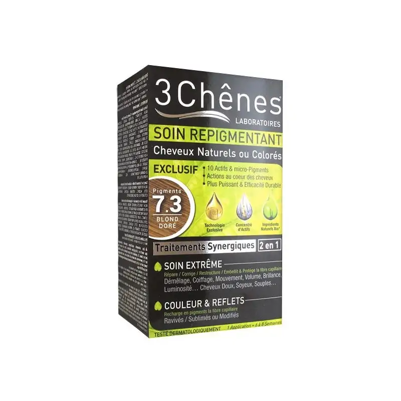 3 chênes Soin Repigmentant 7.3 Blond Doré 135ml