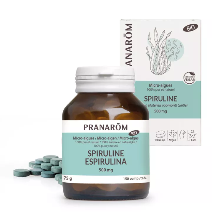 Spiruline Micro Algues 500mg 150 Comprimés Pranarom