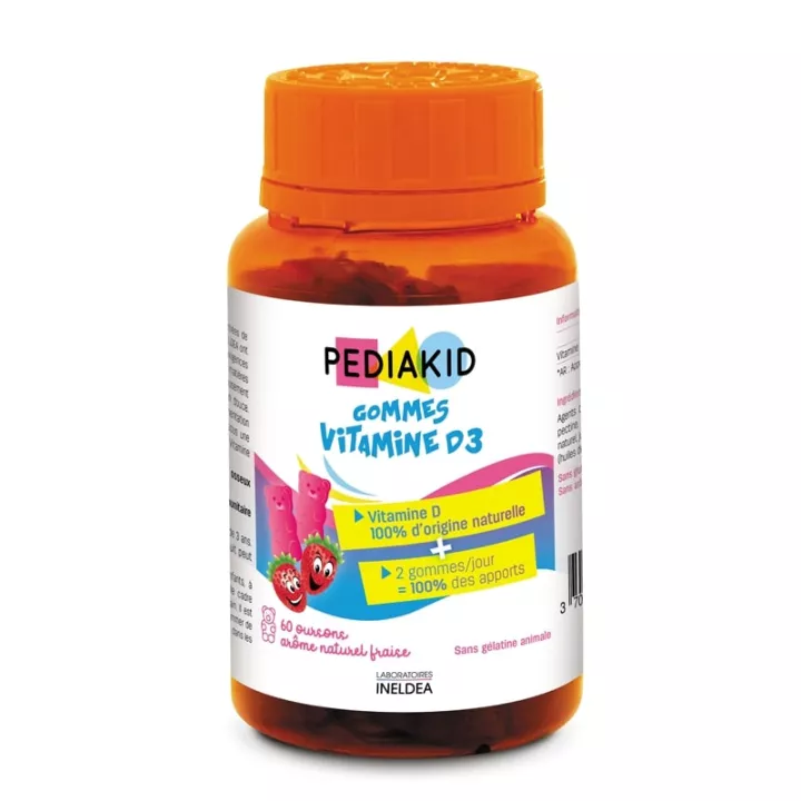 Pediakid Vitamine D3 Cholécalciférol 60 Gommes