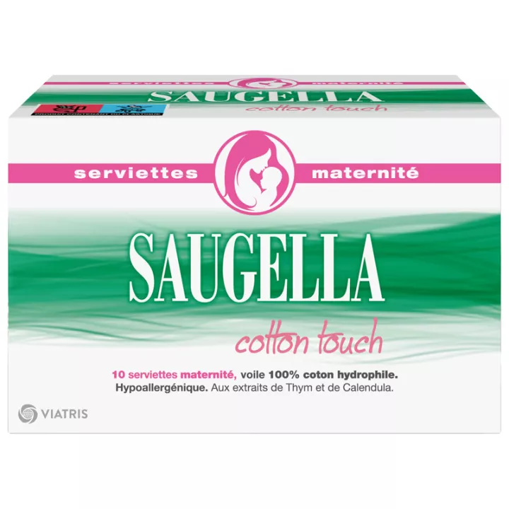 Saugella Cotton Touch Serviettes Maternité 10 serviettes