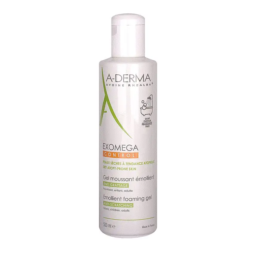 A-Derma Exomega Control Gel Moussant Émollient 500 ml