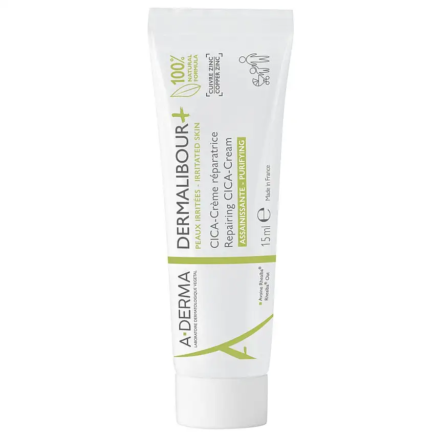 A-DERMA Dermalibour+ CICA-Crème Réparatrice Assainissante 15 ml - Format Nomade
