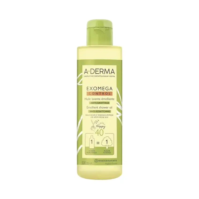 A-Derma Exomega Control Huile Lavante Emolliente Anti-Démangeaisons - 500ml
