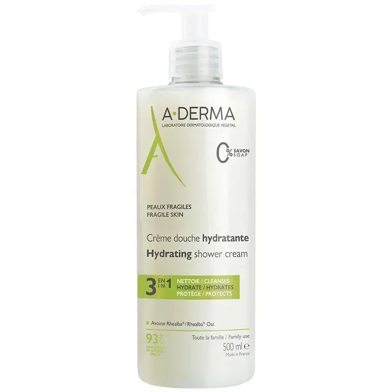 Aderma Crème Douche Hydratante 3 en 1 - Peaux Fragiles - 500ml