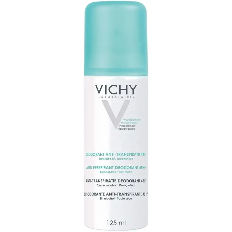 Vichy Déodorant Anti-Transpirant Efficacité 48H - 125 ml - Transpiration Intense