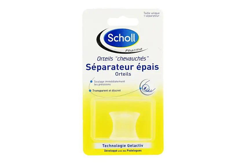 1 séparateur épais orteils chevauchés