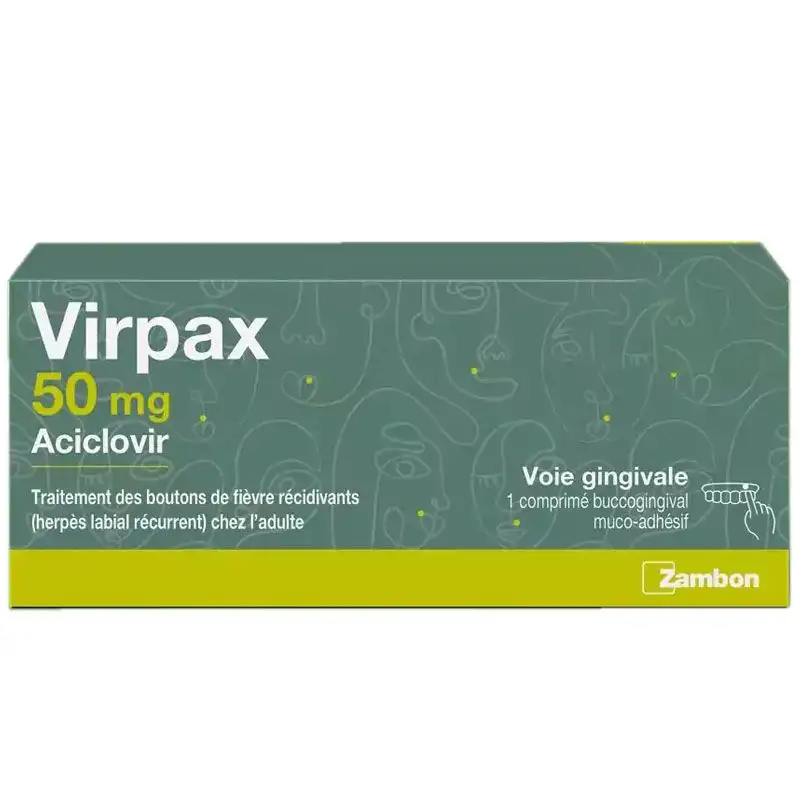 Virpax 50 mg Aciclovir - 1 comprimé