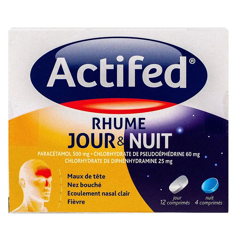 Actifed Rhume Jour et Nuit Comprimés x16