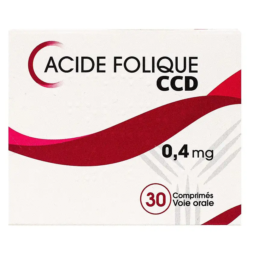 Acide Folique 0,4 mg CCD Comprimés x30
