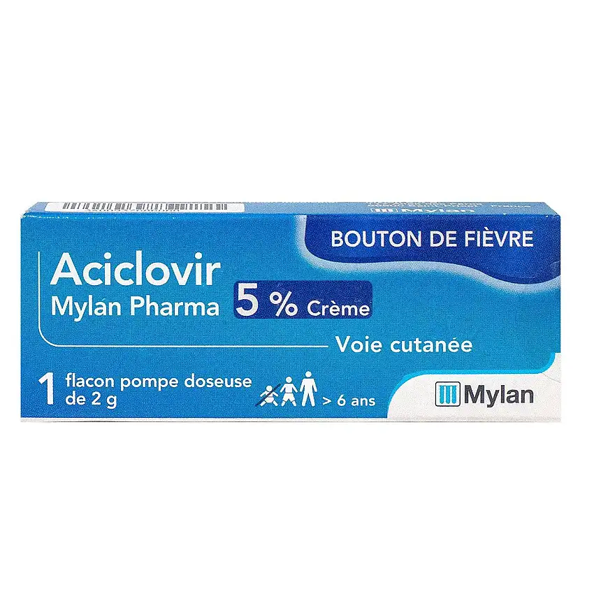 Aciclovir Conseil Mylan 5% Crème Tube 2 g