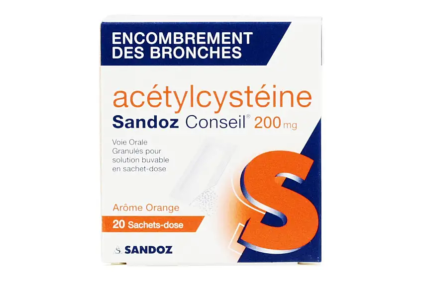 Acetylcystéine 200 mg Sandoz Sachets x20