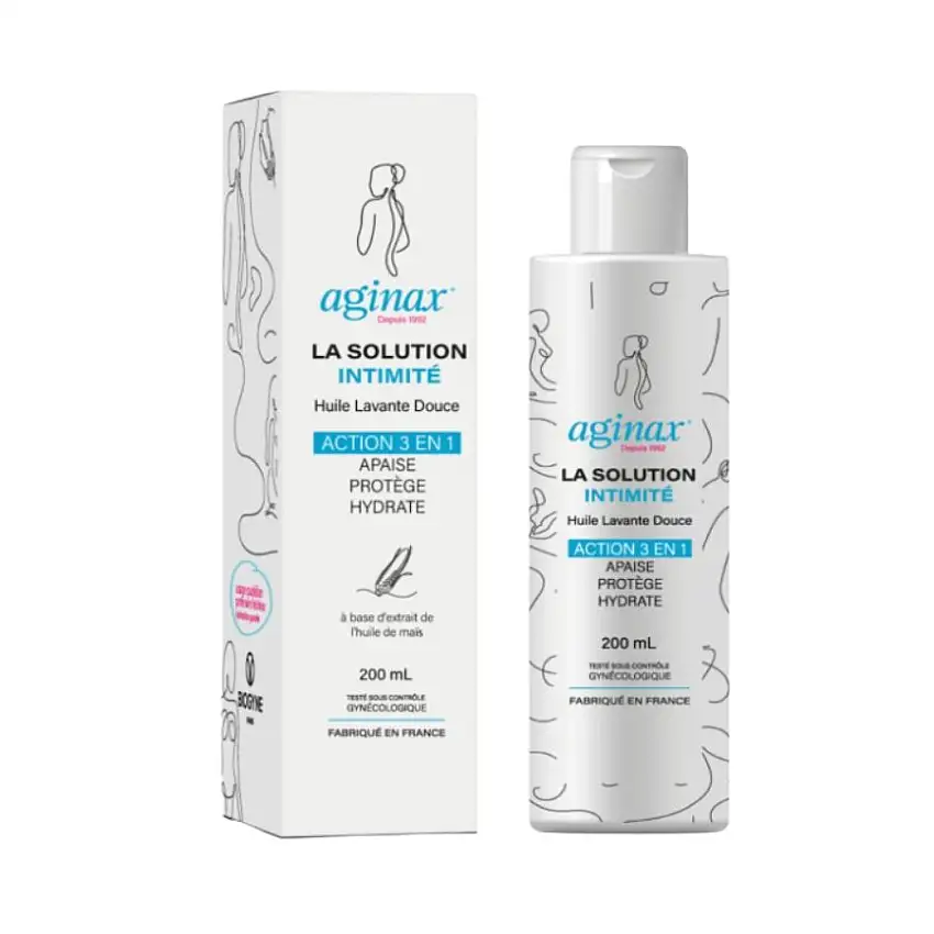 Aginax La Solution Intimité 200ml - Huile lavante douce, apaise, protège, hydrate