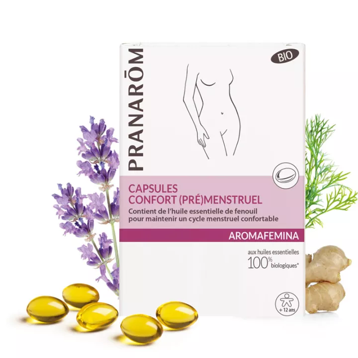 Aromafemina Pranarôm confort prémenstruel bio 30 capsules