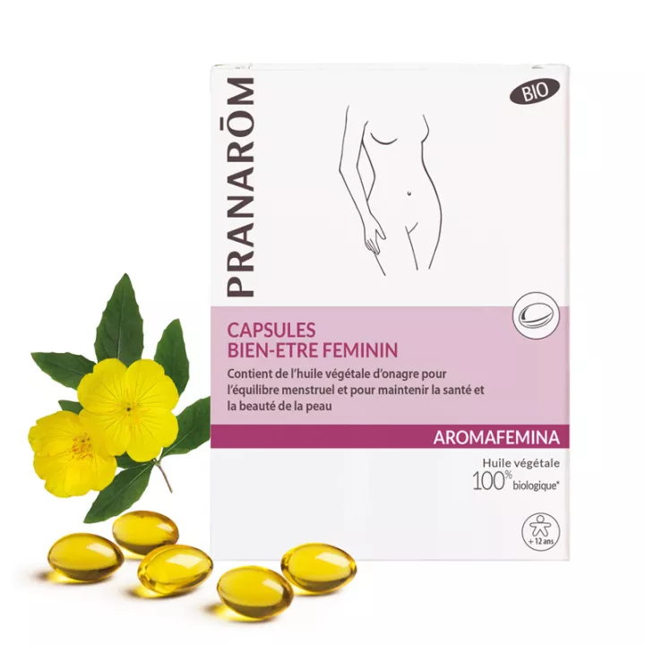 Aromafemina Pranarôm bien être féminin Onagre bio 30 capsules