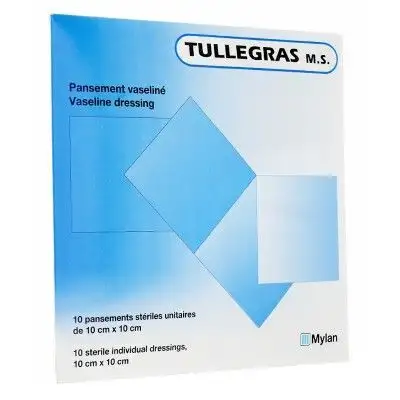 TULLE GRAS 10X10CM BT10 MYLAN