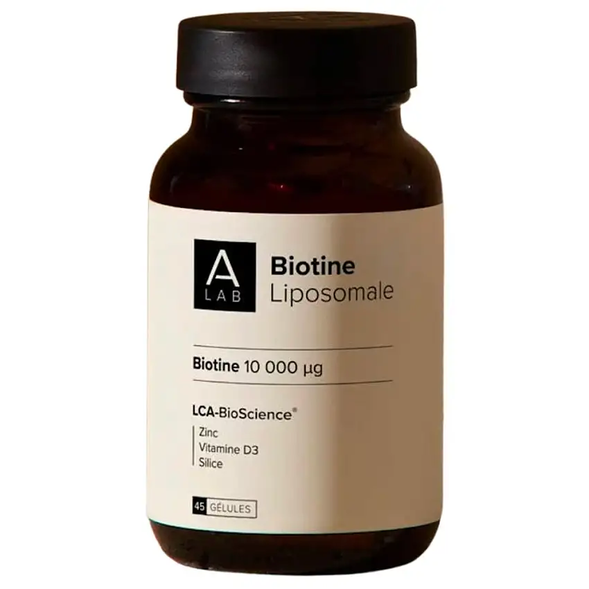 A-Lab Biotine Liposomale - 45 gélules - Fortifie les cheveux, renforce les ongles et améliore l’éclat de la peau