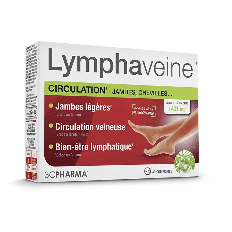 3C Pharma LymphaVeine 60 comprimés - Circulation veineuse