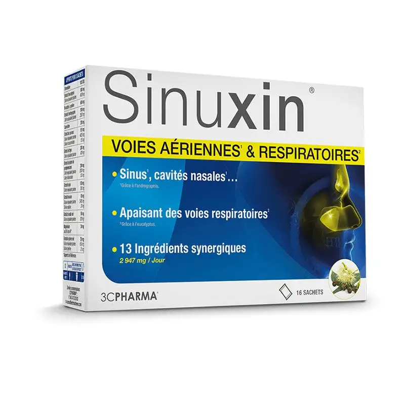 3C Pharma Sinuxin 16 sachets - Voies respiratoires degagées