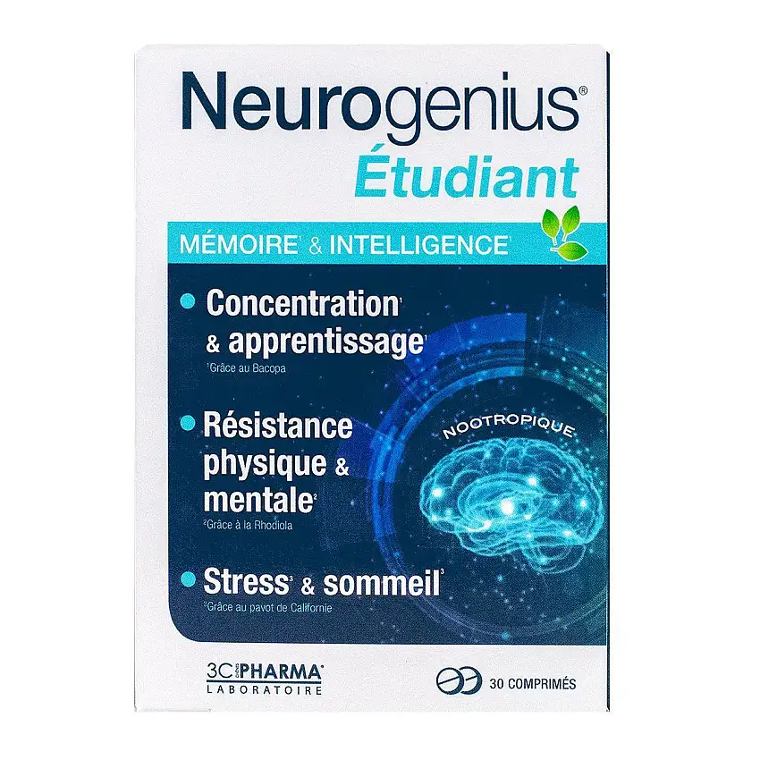 3C Pharma Neurogenius Études 30 Comprimés