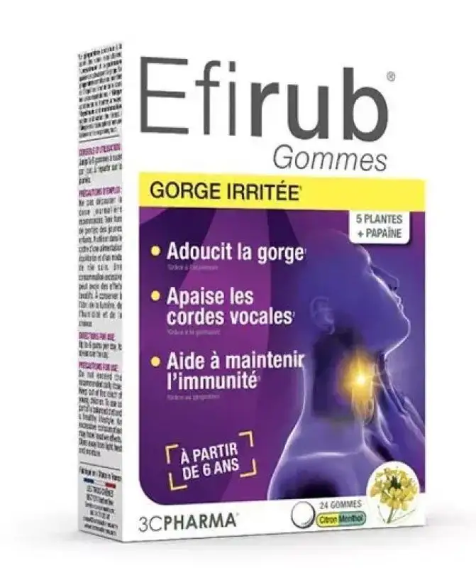 Efirub 24 Gommes Citron