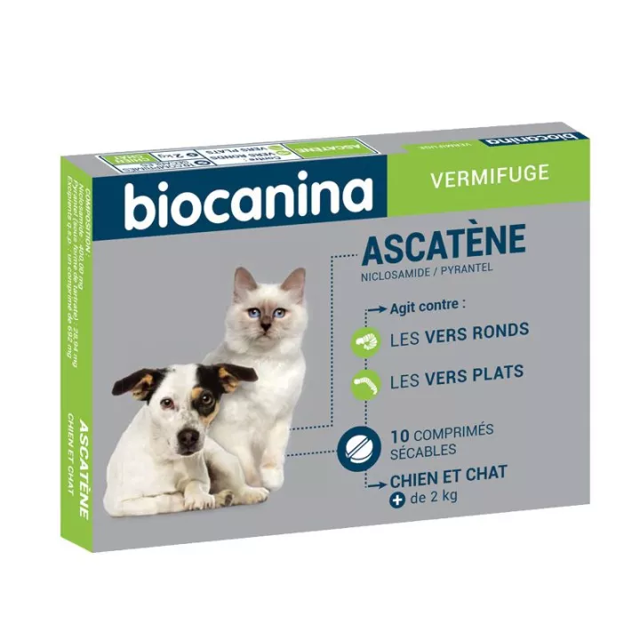 Biocanina Ascatène Chien et Chat 10 comprimés