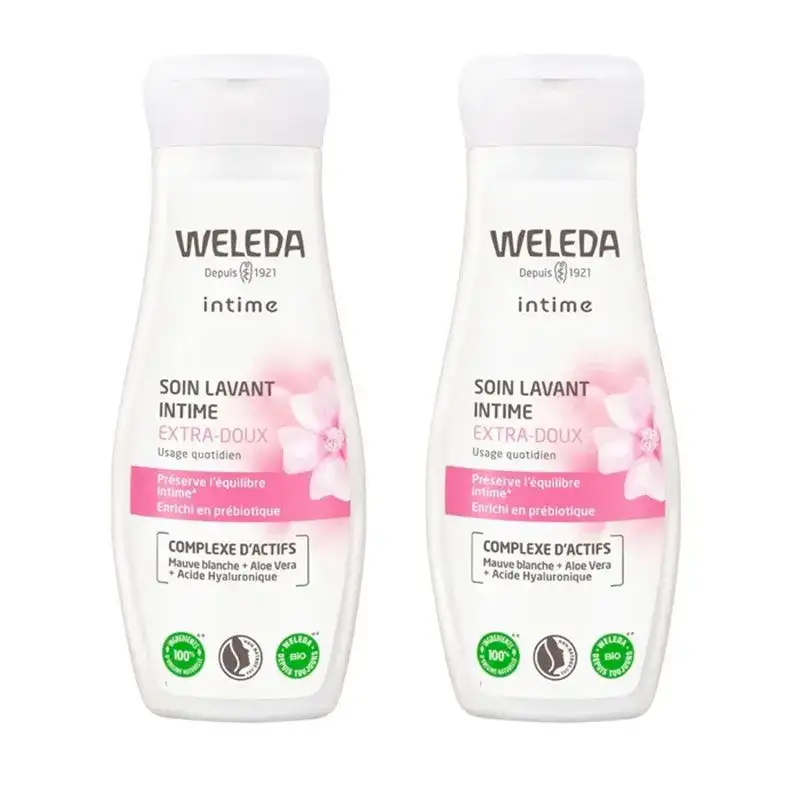 Weleda Soin Lavant Intime Extra-doux Bio - Usage Quotidien - Lot de 2x200ml