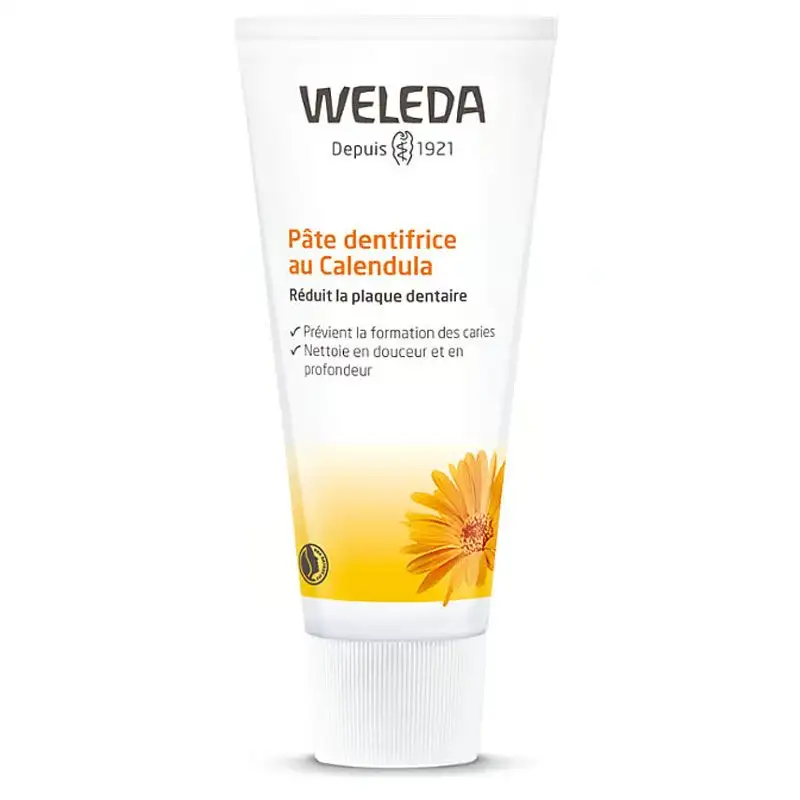 Weleda Soin Bucco-Dentaire Pâte Dentifrice au Calendula 75ml - Protège et renforce les gencives, goût anis
