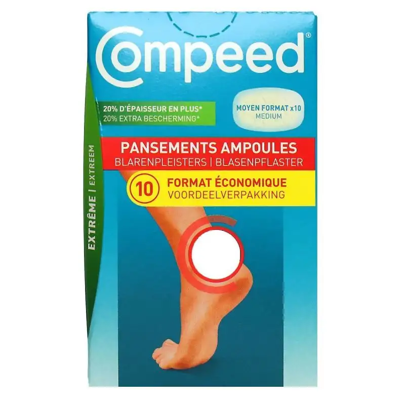 10 pansements ampoules éco format moyen Medium
