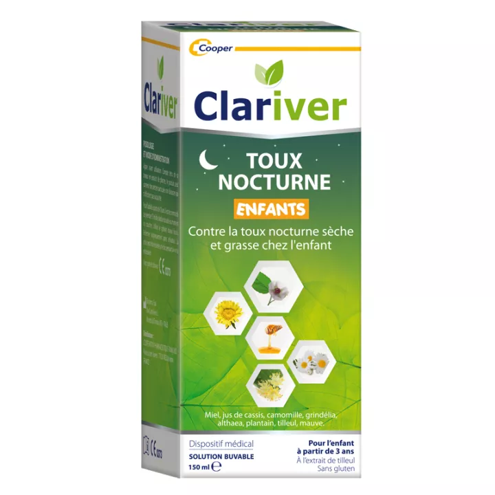Cooper Clariver Toux Nocturne Enfants Sirop 150 ml