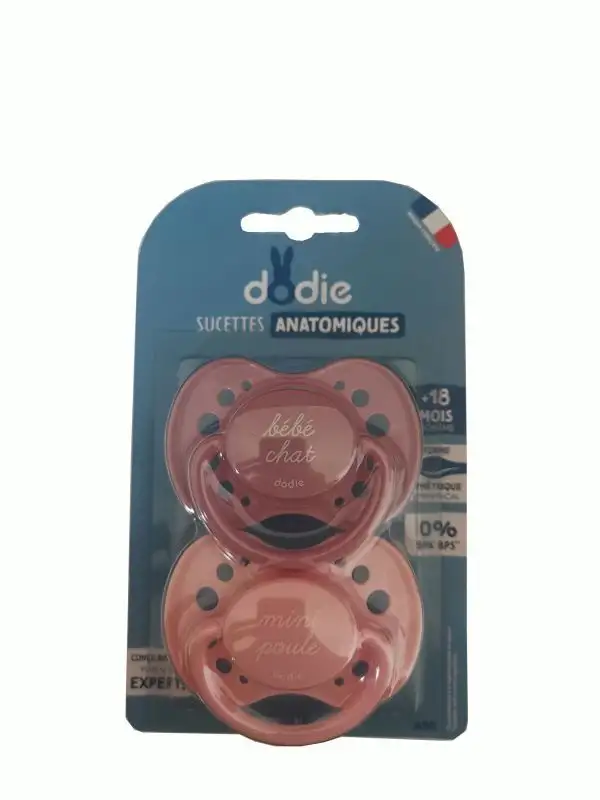2 sucettes anatomiques +18 mois Sun Rose