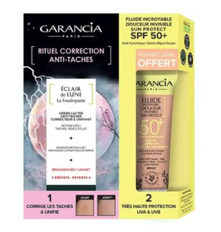 Rituel Correction Anti-Taches Crème Lactée + Fluide SPF50+ offert
