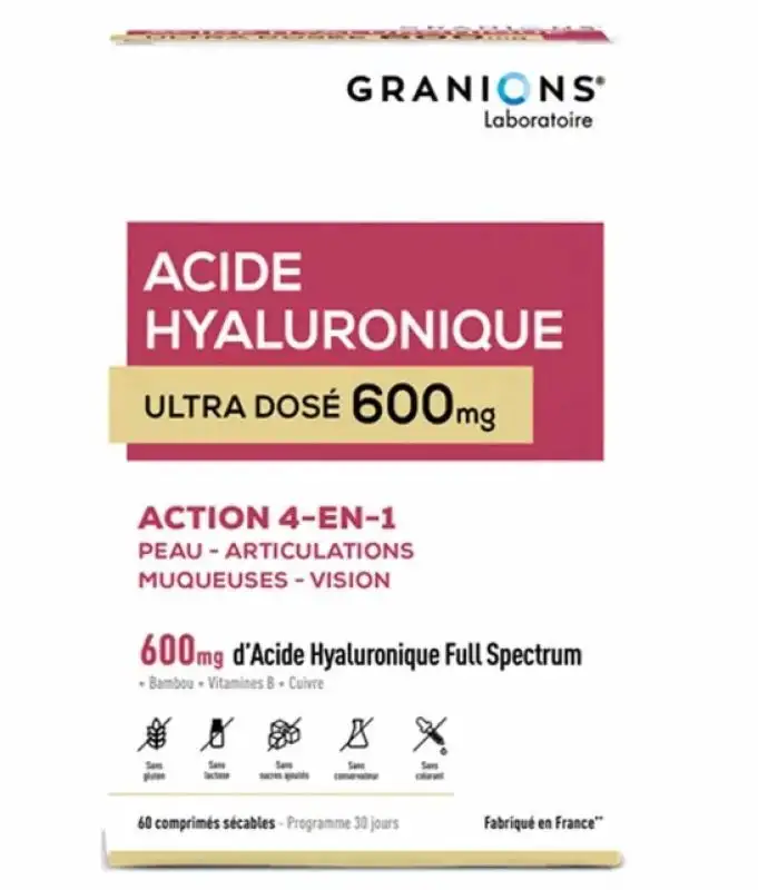 Acide Hyaluronique 600mg 60 comprimés