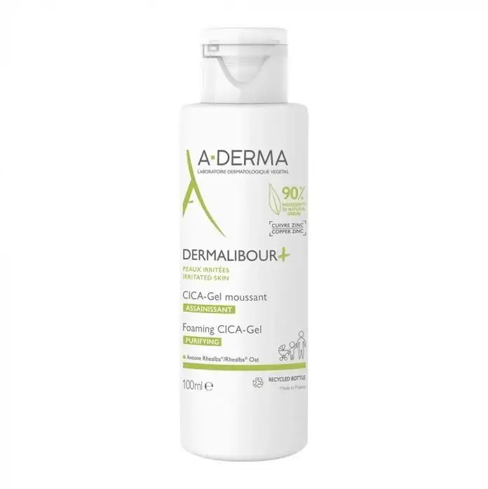 Aderma Dermalibour+ Cica Gel Moussant Assainissant 100ml