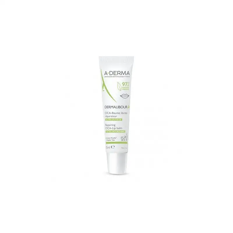 ADerma Dermalibour+ Cica-Baume Lèvres Réparateur Ultra-Nutritif 15ml