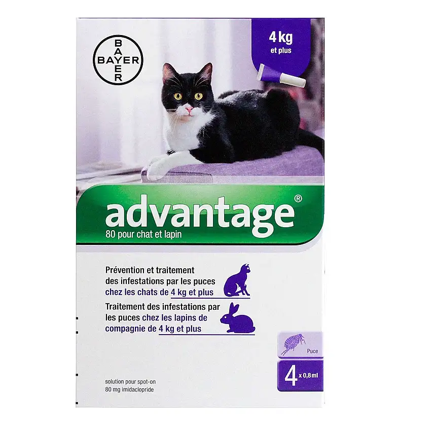 Advantage 80 Solution Chat/Lapin x4
