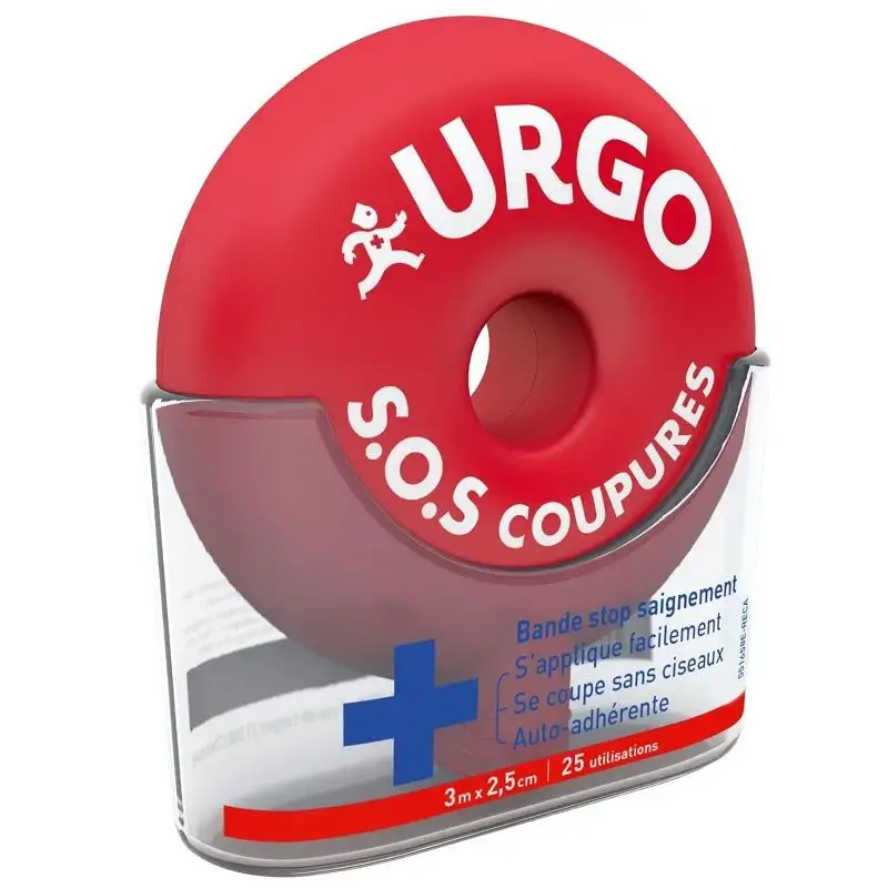 URGO SOS Coupures Bande Stop Saignement - 3m × 2,5cm