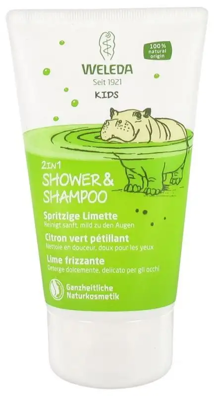 Weleda Kids 2en1 Douche & Shampoing Citron Vert Pétillant - 150 ml